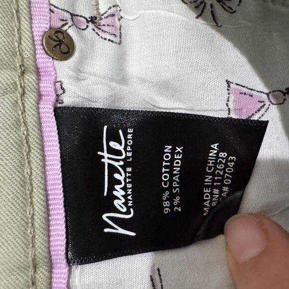 Nanette Lepore Pants Womens 8 Hamilton Skinny Stretch Frayed Hem Jeans Casual - Picture 10 of 11